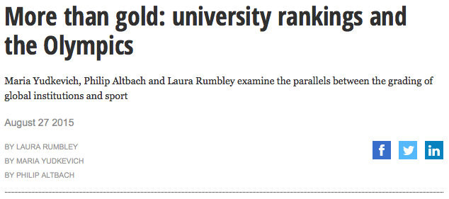 More than gold: university rankings and the Olympics
