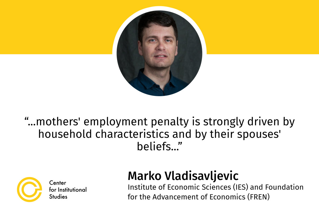 CInSt Research Seminar &quot;Child Penalty in Russia: Evidence from an Event Study&quot;: Marko Vladisavljevic (Institute of Economic Sciences (IES) and Foundation for the Advancement of Economics (FREN))