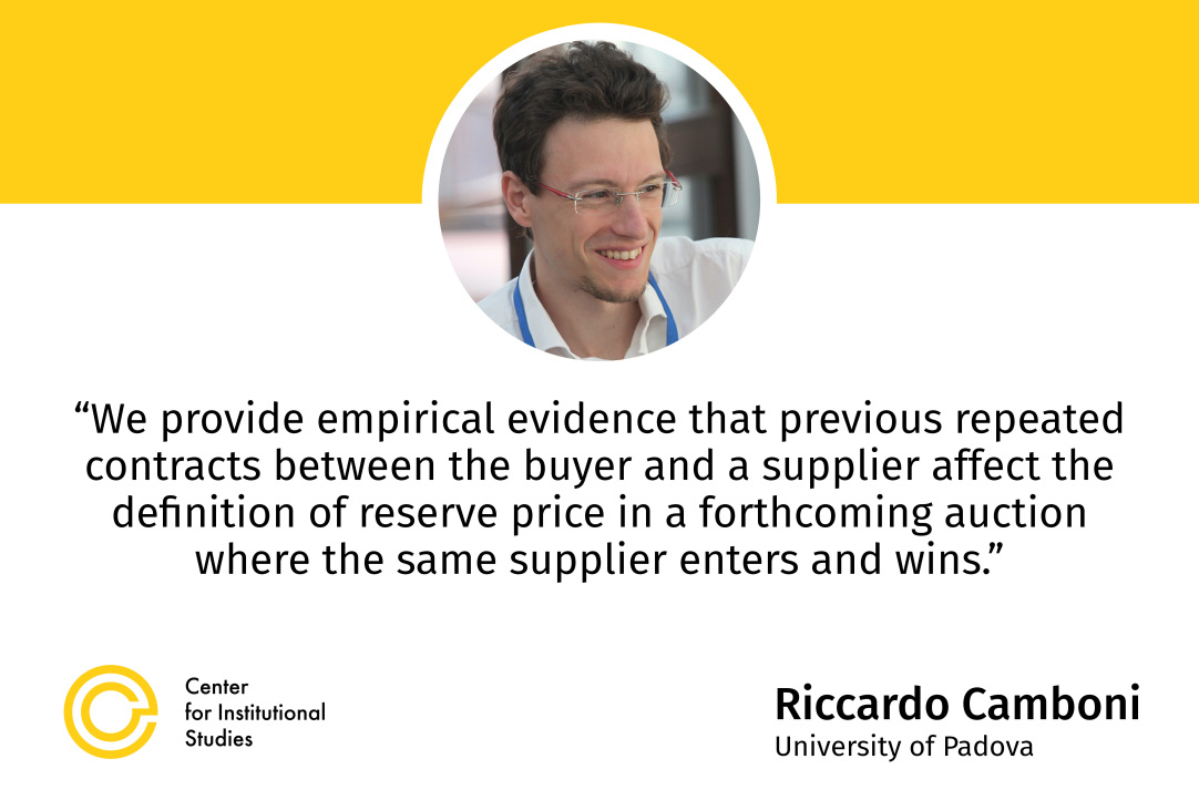 Illustration for news: CInSt Research Seminar "Setting reserve prices in repeated procurement auctions": Riccardo Camboni (University of Padova)